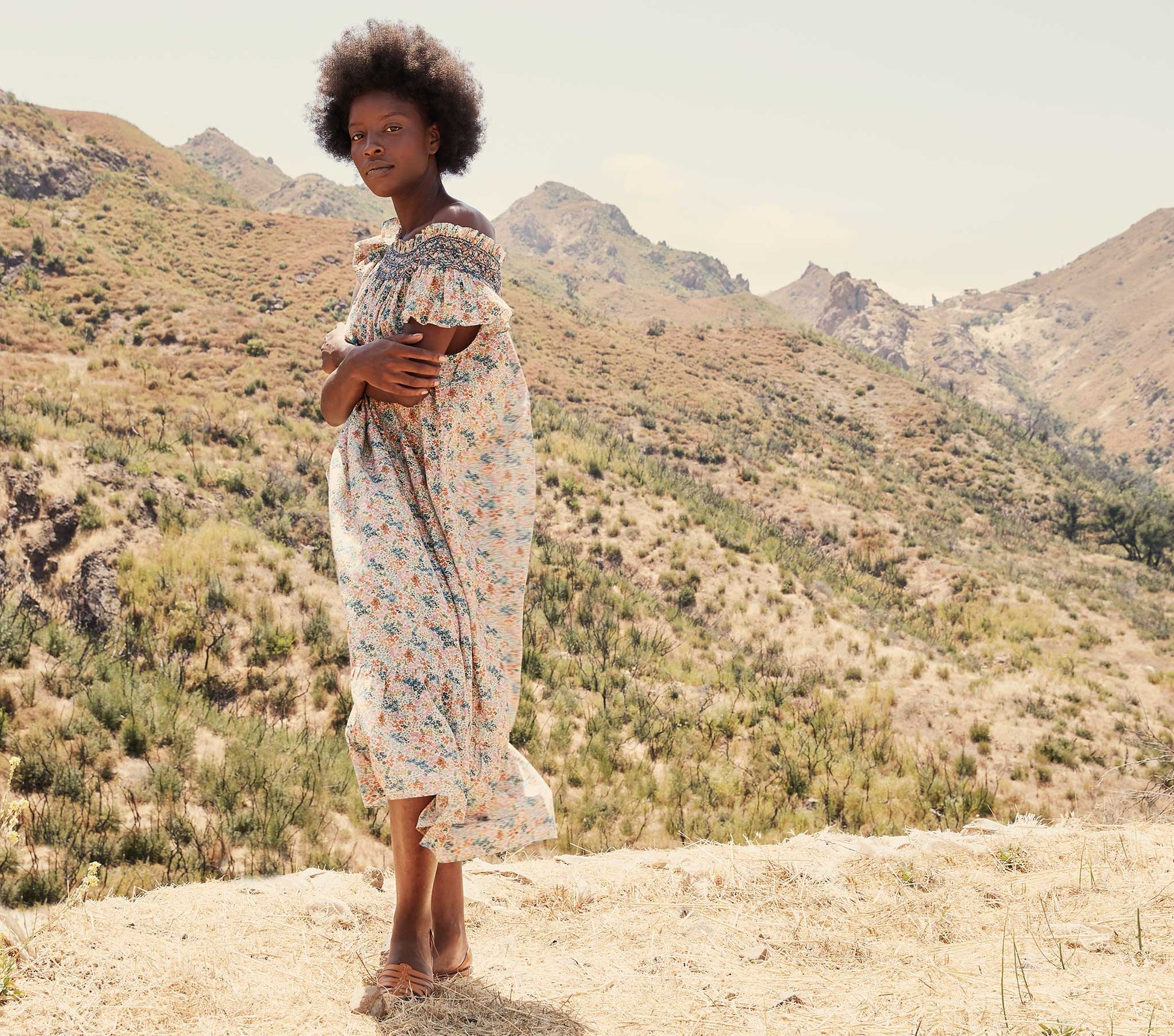 HMD -- VIOLETTA DRESS -- CREAM LADY BIRD FLORAL view 3
