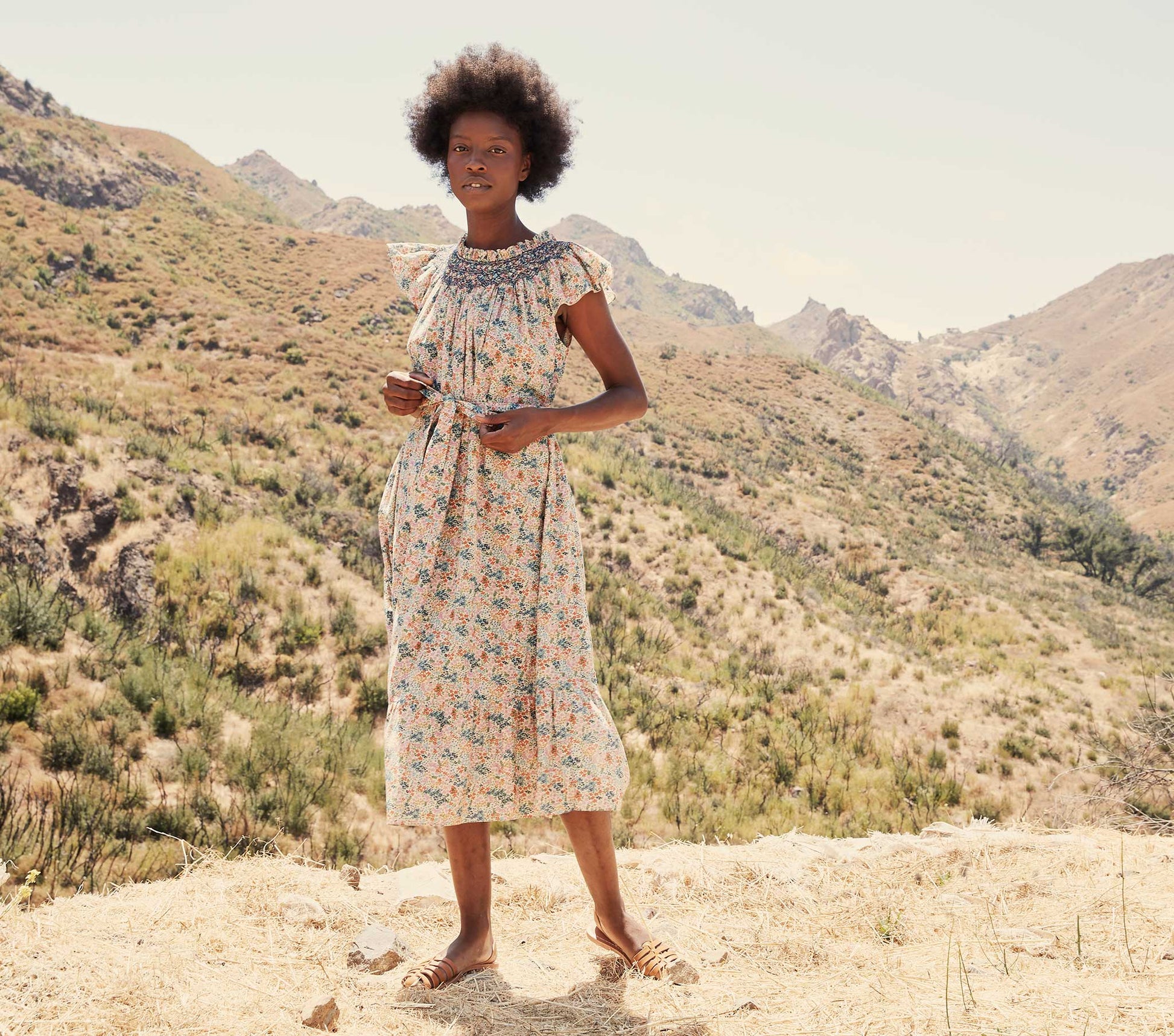 HMD -- VIOLETTA DRESS -- CREAM LADY BIRD FLORAL view 1
