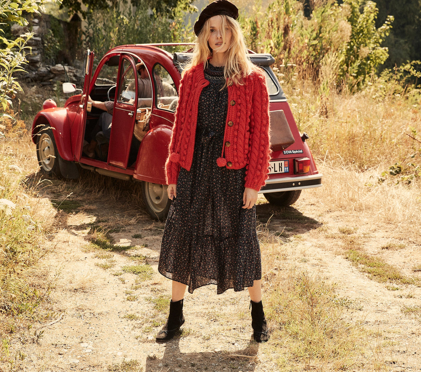 HMD -- WHISPER DRESS -- BLACK MARFA PAISLEY