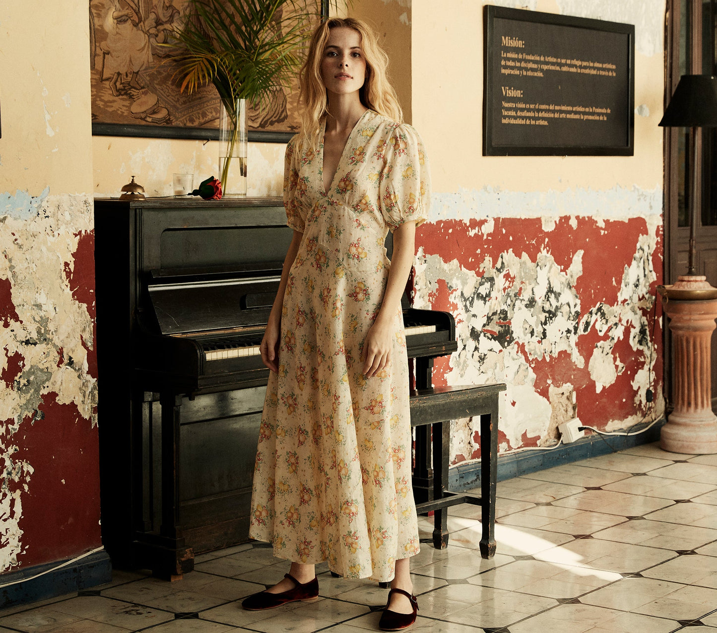 HMD -- WISTERIA DRESS -- ORCHARD BOTANICAL PRINT