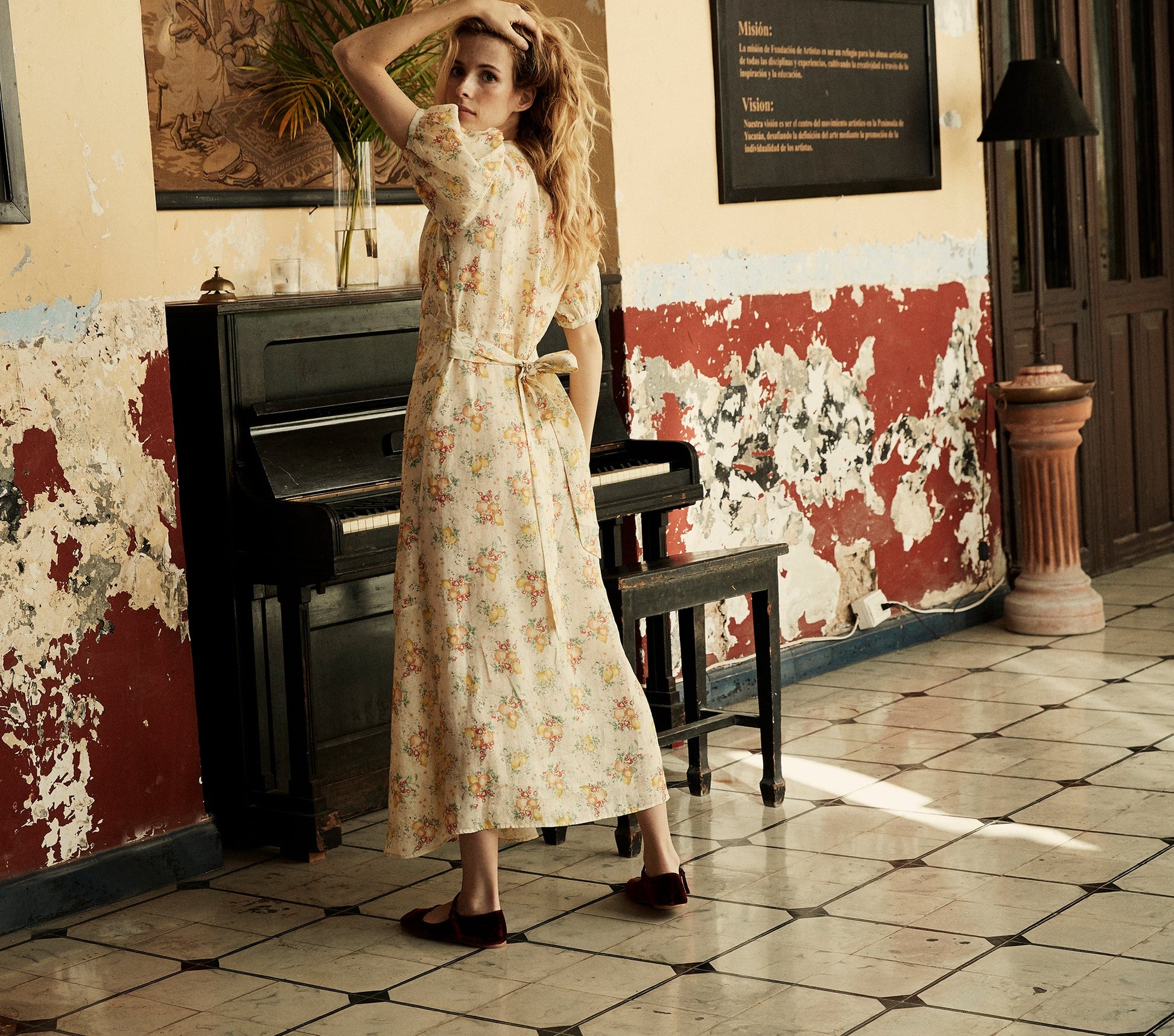 HMD -- WISTERIA DRESS -- ORCHARD BOTANICAL PRINT view 8

