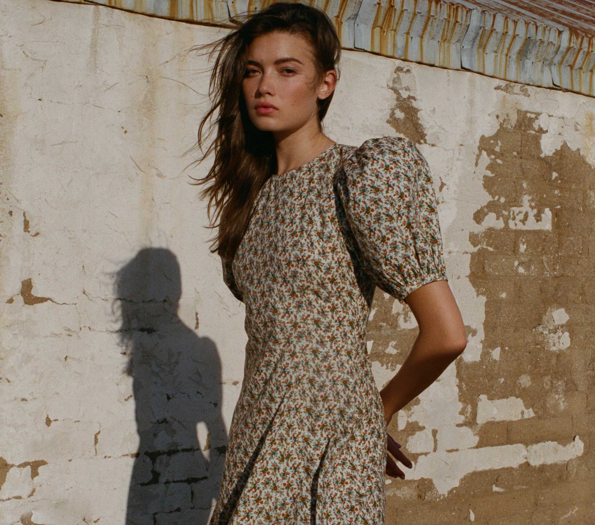 HMD -- BLAIR DRESS -- CRÌöME FLEURS D'AVIGNON