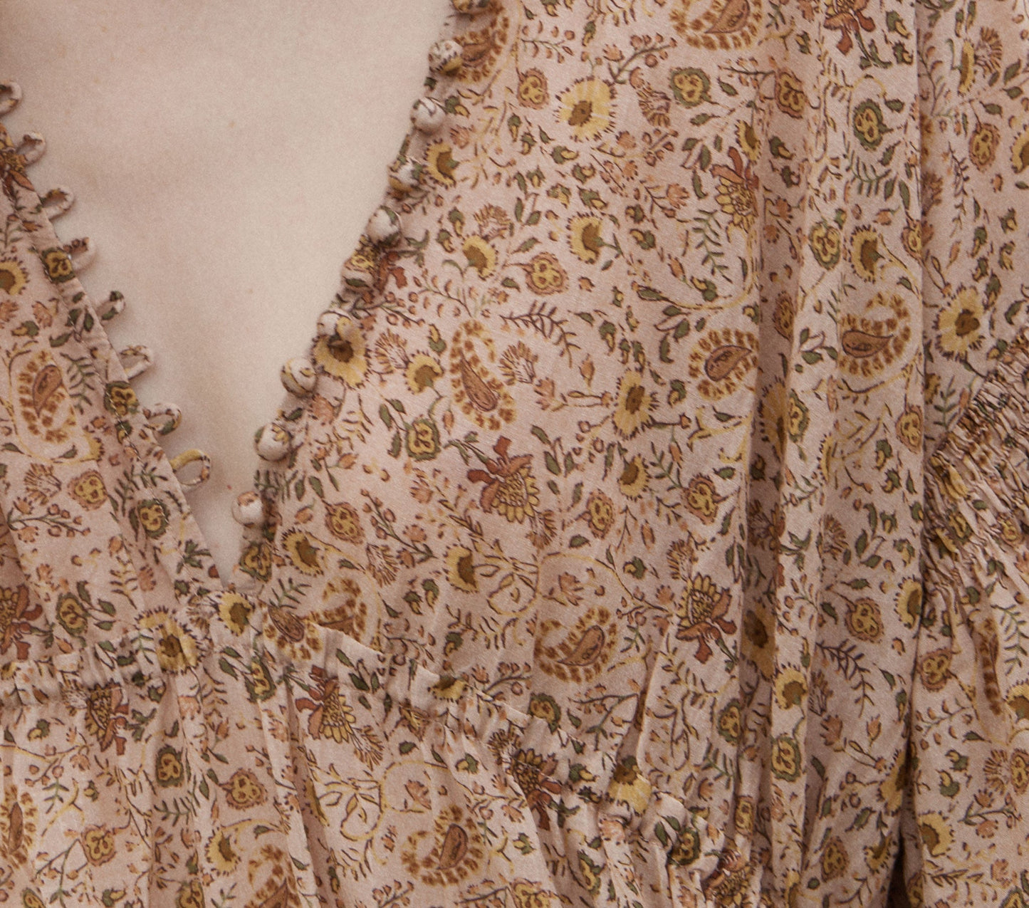 HMD -- GRASSE DRESS -- JAIPUR MUSTARD FLORAL