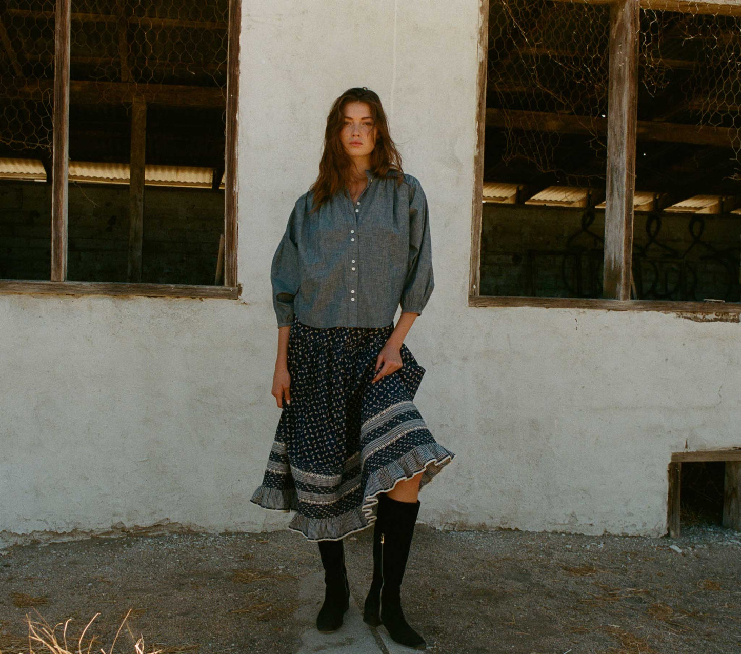 HMD -- OJAI TOP -- BLUE CHAMBRAY