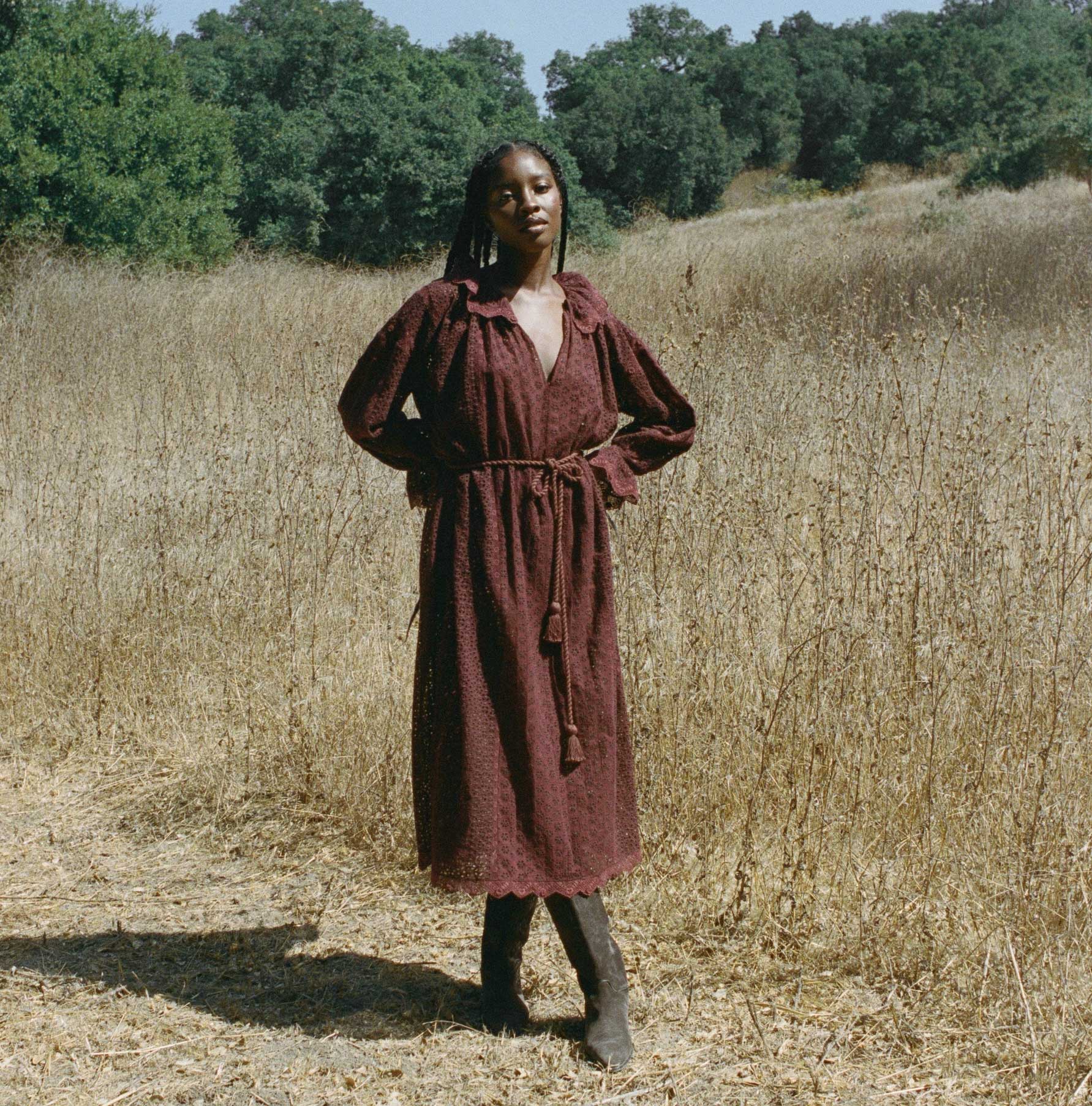 HMD -- PERSEPHONE DRESS -- ANTIQUE WALNUT