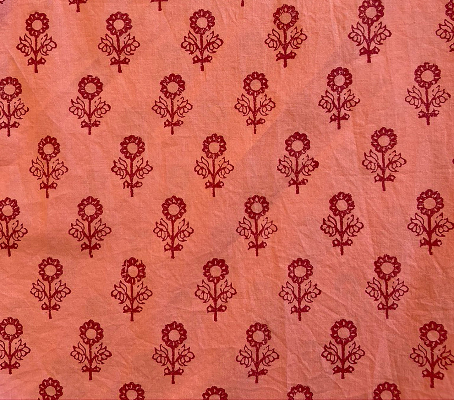 HMD -- THE JANE BLOUSE -- PINK SUNFLOWER BLOCK PRINT