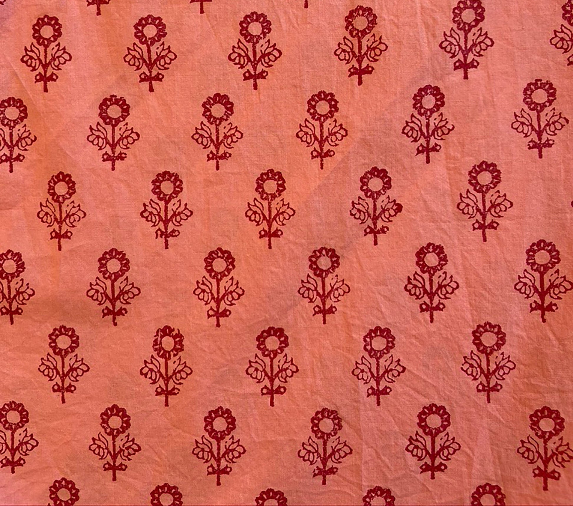 HMD -- SHORE TOP -- PINK SUNFLOWER BLOCK PRINT view 4
