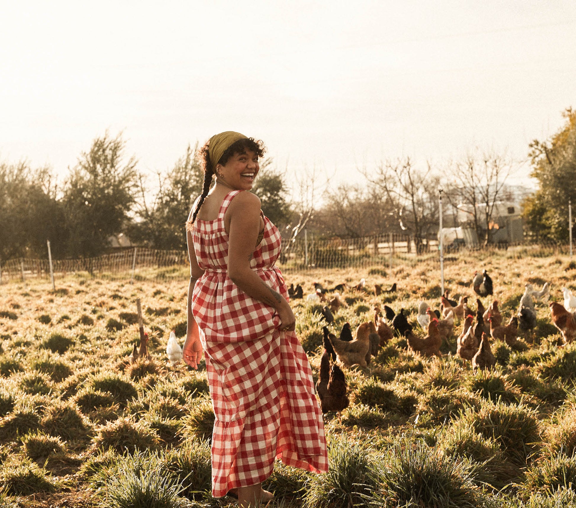 HMD -- EVE DRESS -- ST OUEN SWEET CHERRY PLAID view 2

